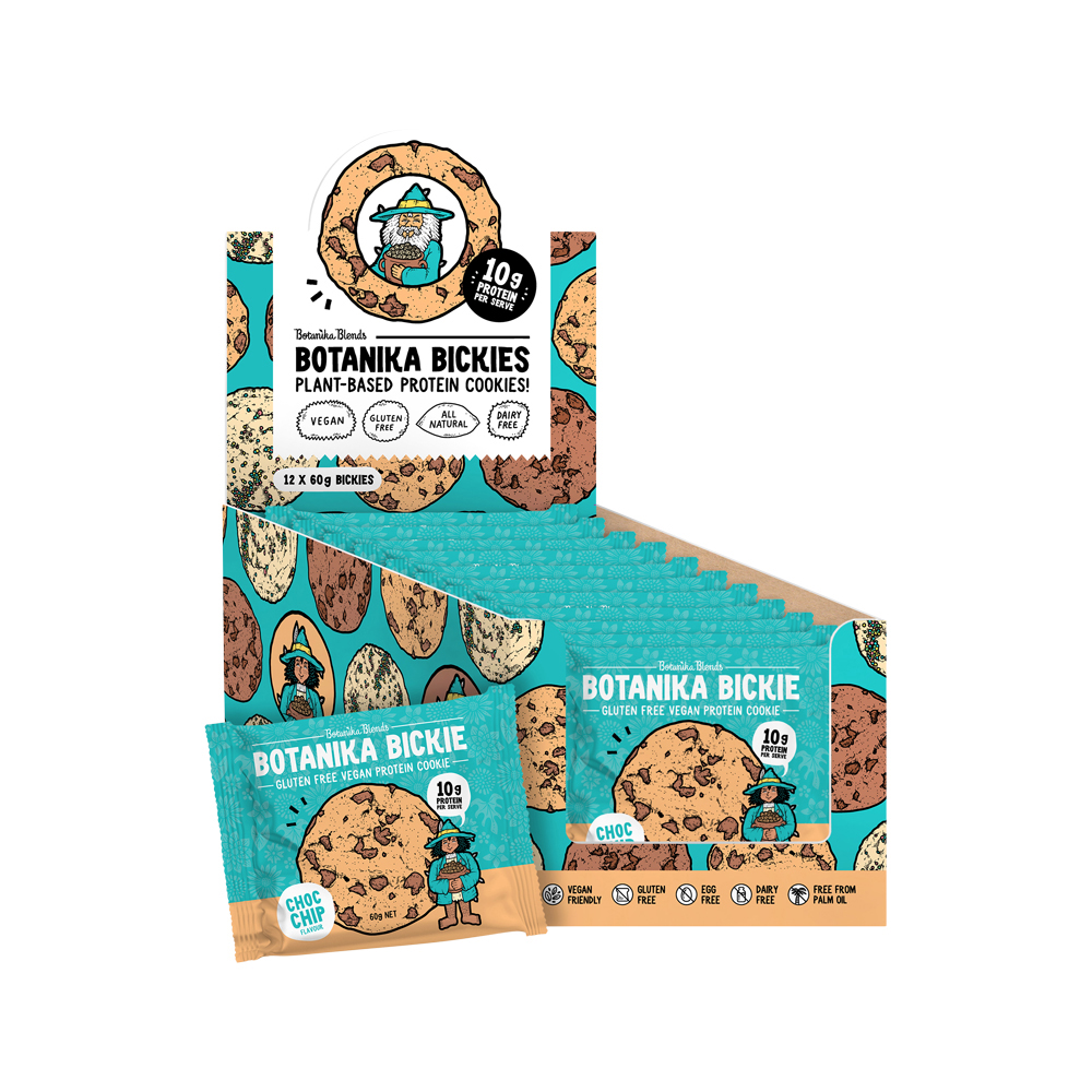 Botanika Blends Botanika Bickies Choc Chip 60g X 12 Display From Naturals 7767